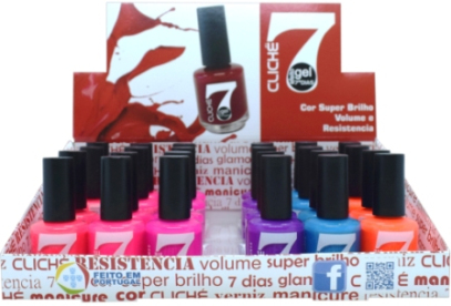 7DS004  VERNIZ CLICH 7DIAS 15ML X  24UND  SORT 004